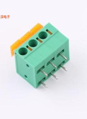 MX142R-5.08-03P-GN01-Cu-A |原装弯插,P=5.08mm弹簧式接线