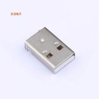 USB-ZL-111PWB|USBAM180度沉板2.0弯脚有柱PBT白