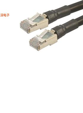 TRD695ODS-250 |圆形线缆RJ45 C6 F/UTP 23SLD PE BLK 250F