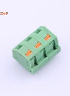 KF238-5.0-3P-2 |原装插件,P=5mm弹簧式接线