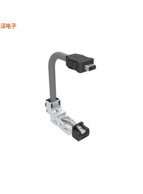 DRPC51A005A40 |圆形线缆CABLE, CAT6A, INDUSTRIAL RJ45, 9