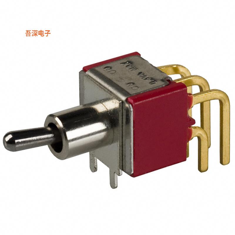 100DP1T2B4M6RE |通孔，直角SWITCH TOGGLE DPDT 0.4VA 20V