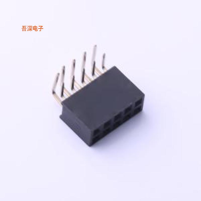 DW254W-22-10-85 |排母2.54排母间距:2.54mm 2x5P 弯插