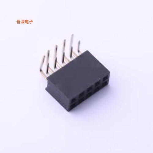 DW254W-22-10-85 |排母2.54排母间距:2.54mm 2x5P 弯插