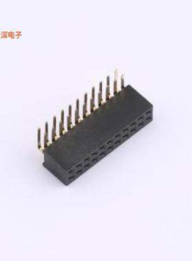 X1321FR-2x11-C43D24 |排母D2.4mm,U型,6T料,Au足1u