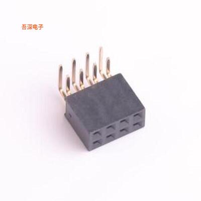 A2541HWR-2x4P |原装弯插,P=2.54mm排母