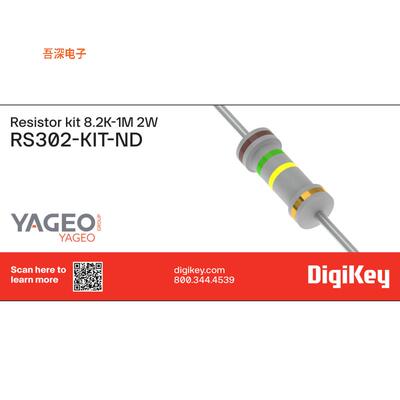 RS302 |金属氧化物薄膜RESISTOR KIT 8.2K-1M 2W 255PCS