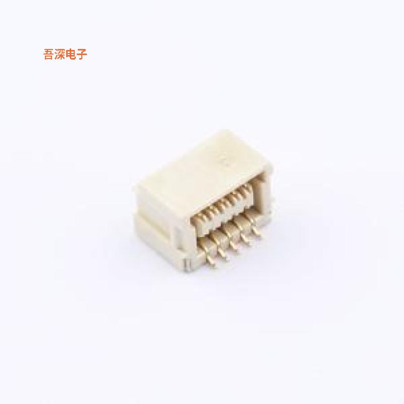 WB100B4W-101R-001 |线对板针座SHLD-2*5P卧贴镀金
