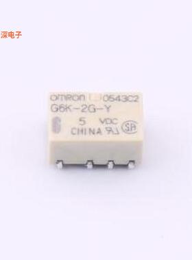 G6K-2G-Y-TR DC5 |原装SMD,6.5x10mmRELAY TELECOM DPDT 1A 5V