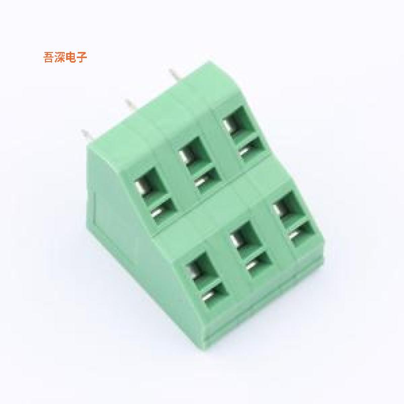 KFM736A-7.62-2*3P |原装插件,P=7.62mm弹簧式接线