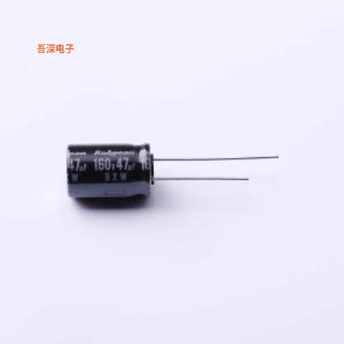 160BXW47MEFR10X16 |原装插件,D10xL16mm直插铝电解电容