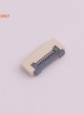 AFD01-S10FCA-00 |大焊片FFC/FPCSMD,P=0.5mm,卧贴