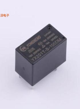 YX201T-S-105DM |功率继电器电流16A,5VDC,1组常开，0.45W
