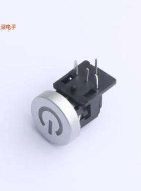 K6-6277D-03A |按键不锈钢260G瓷白钮φ9.9银圆帽带灯