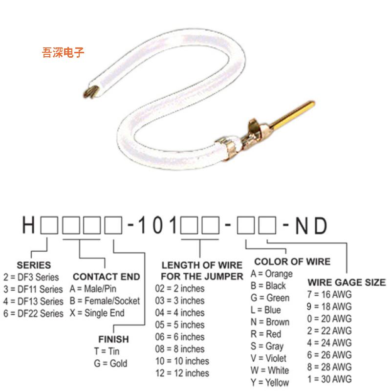 H3AXG-10102-W8 |接触端JUMPER-H1507TR/A3048W/X 2