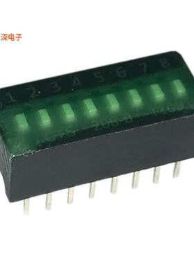 208-8ST |SPSTSWITCH SLIDE DIP SPST 0.05A 24V