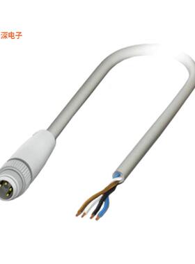 1406835|插座CIRC CBL 4POS RCPT TO WIRE 4.92