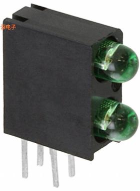 5532222F |绿色（x 2） CBI 3MM BI-LVL GRN RA