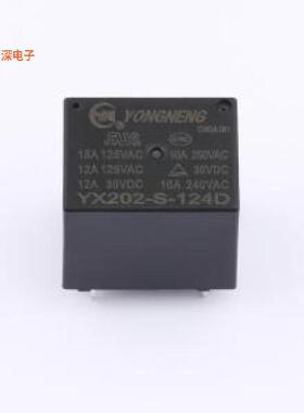 YX202-S-124D |功率继电器电流10A,24VDC,1组转换，0.36W