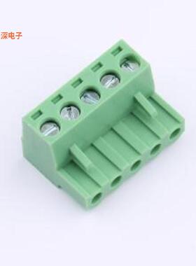 XY2500F-B-5.08-5P |90°进线插拔式接线P=5.08mm