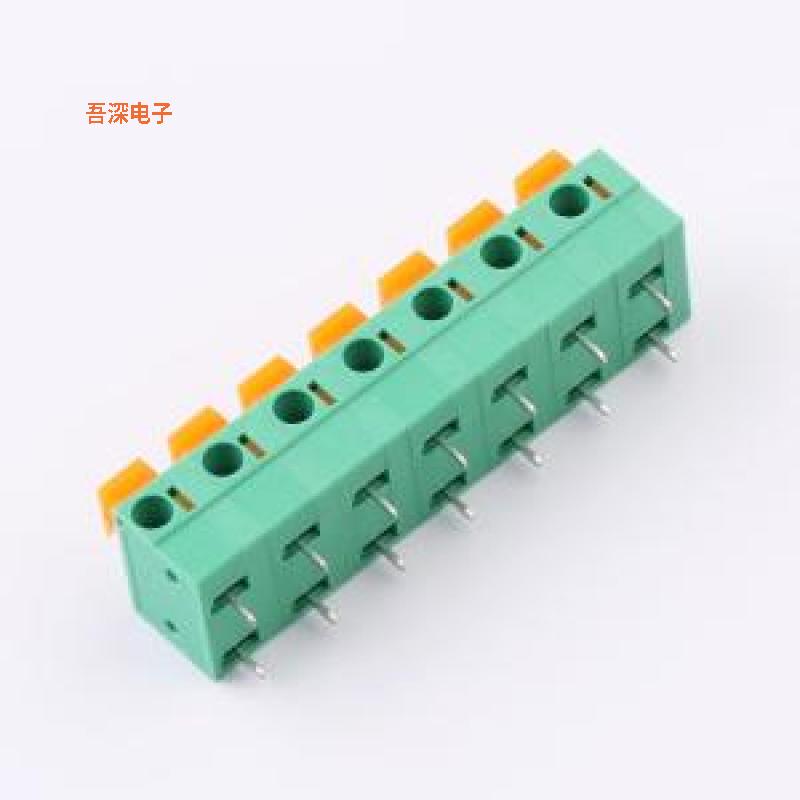 MX142R-7.62-07P-GN01-Cu-A |原装弯插,P=7.62mm弹簧式接线