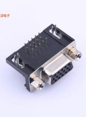 X0615FT7B2 |黑胶,90度插板,叉锁铜螺丝D-Sub/VGA插件
