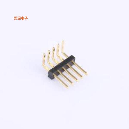 X1311WR-05J-C40D24 |(X1311)1.27单排单塑排针弯插,P=1.27mm