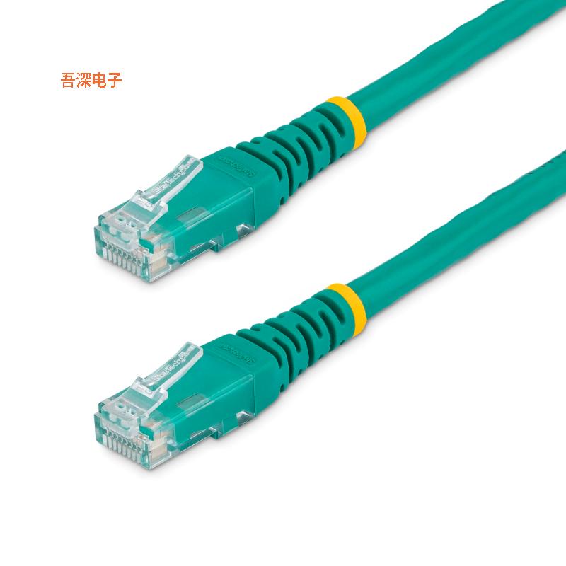 C6PATCH10GN |圆形线缆GREEN MOLDED CAT6 PATCH CABLE