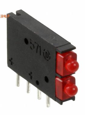 5710111100F |红色（x 2） CBI 2MM BI-LVL RED RA