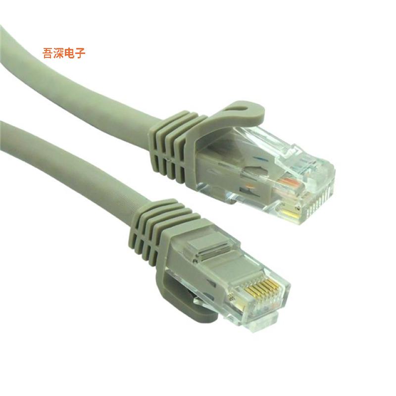 BC-1UG015F |圆形线缆CABLE MOD 8P8C R/A PLUG-PLG 15'