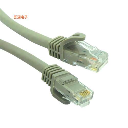 BC-1UG001F |圆形线缆CABLE MOD 8P8C R/A PLUG-PLUG 1'