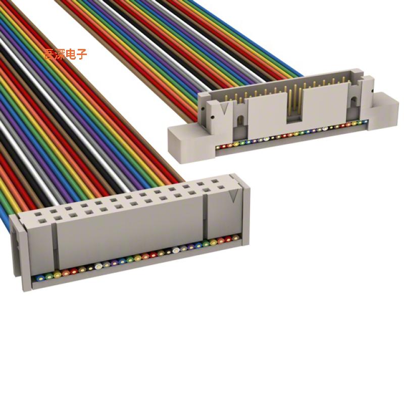 M3AWK-2606R |插口至插头IDC CABLE - MSC26K/MC26M/MPL26K