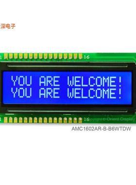 AMC1602AR-B-B6WTDW |32.016X2 CHARACTER STN NEGATIVE BLUE