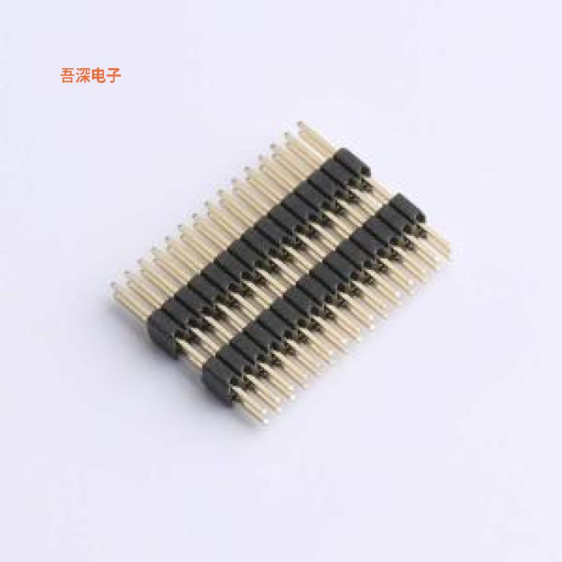 X1322WV-2x15H-C40D30-E80 |排针(X1322)1.27双排双塑