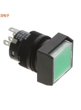YB16WSKG01-5F24-JF|前面板安装SWITCH PUSH SPDT 0.4VA 28