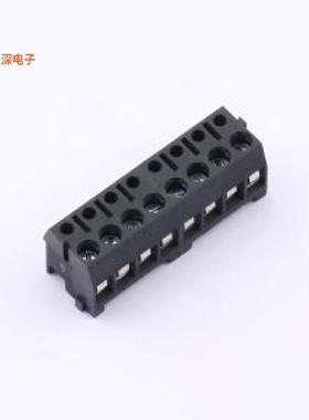 KF332K-3.5-8P |螺钉式接线黑色铜环保一字可拼