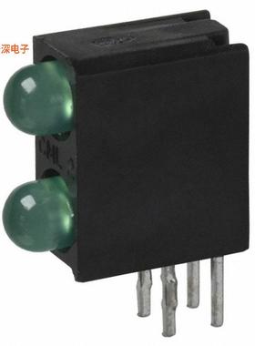553-0122 |绿色（x 2） CBI 3MM BI-LVL GREEN RA