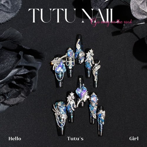 爱心欧泊碎晶石穿戴甲TUTUNAIL