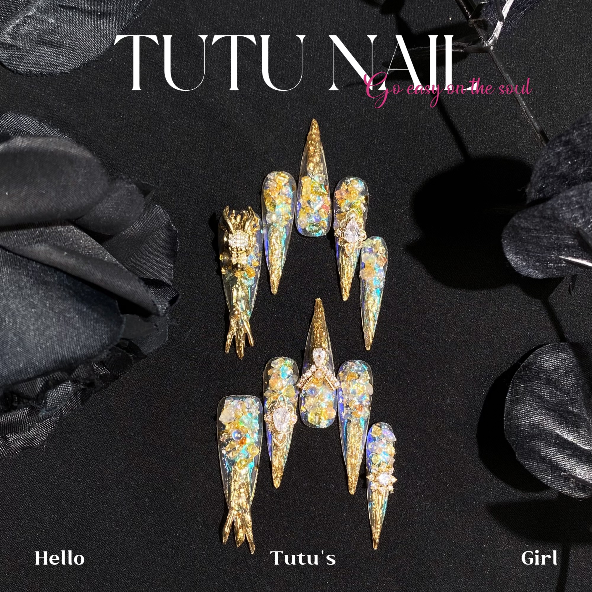 金魔镜粉穿戴甲TUTUNAIL奢华婚甲