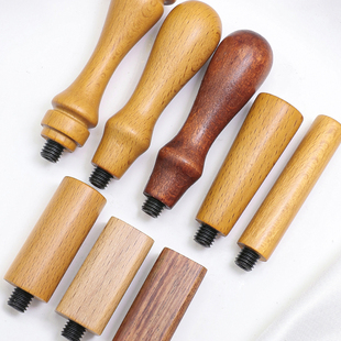 复古火漆印章手柄 实木火漆手柄 多罗马圆柱花梨木榉木手柄配件