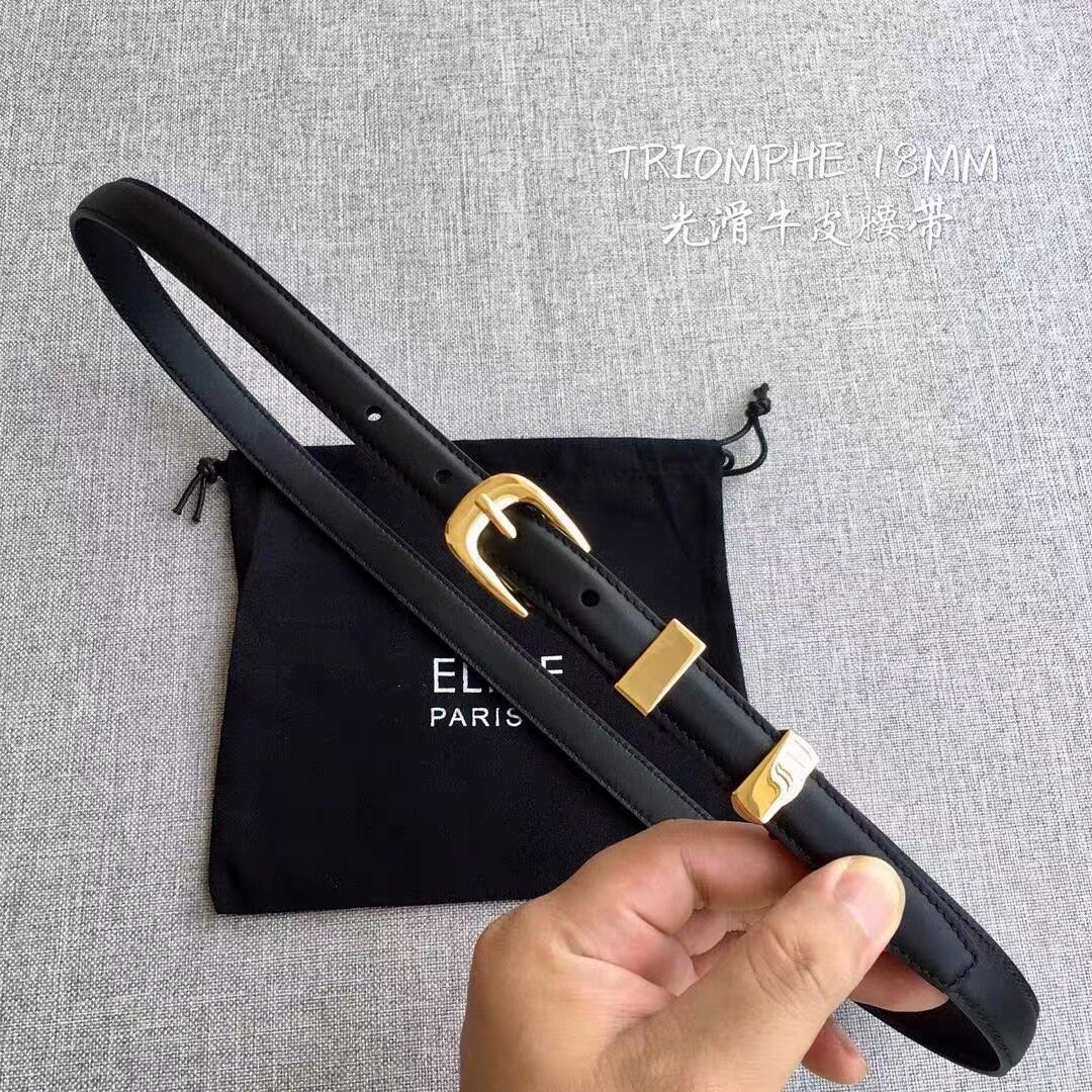 凯旋门女士真皮细腰带18MM针扣百搭装饰头层牛皮高级小资清新皮带