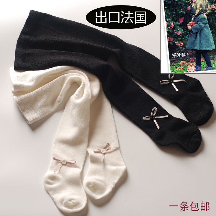 原单儿童连裤袜春秋季袜子全棉大PP宝宝袜裤打底裤女童连袜裤
