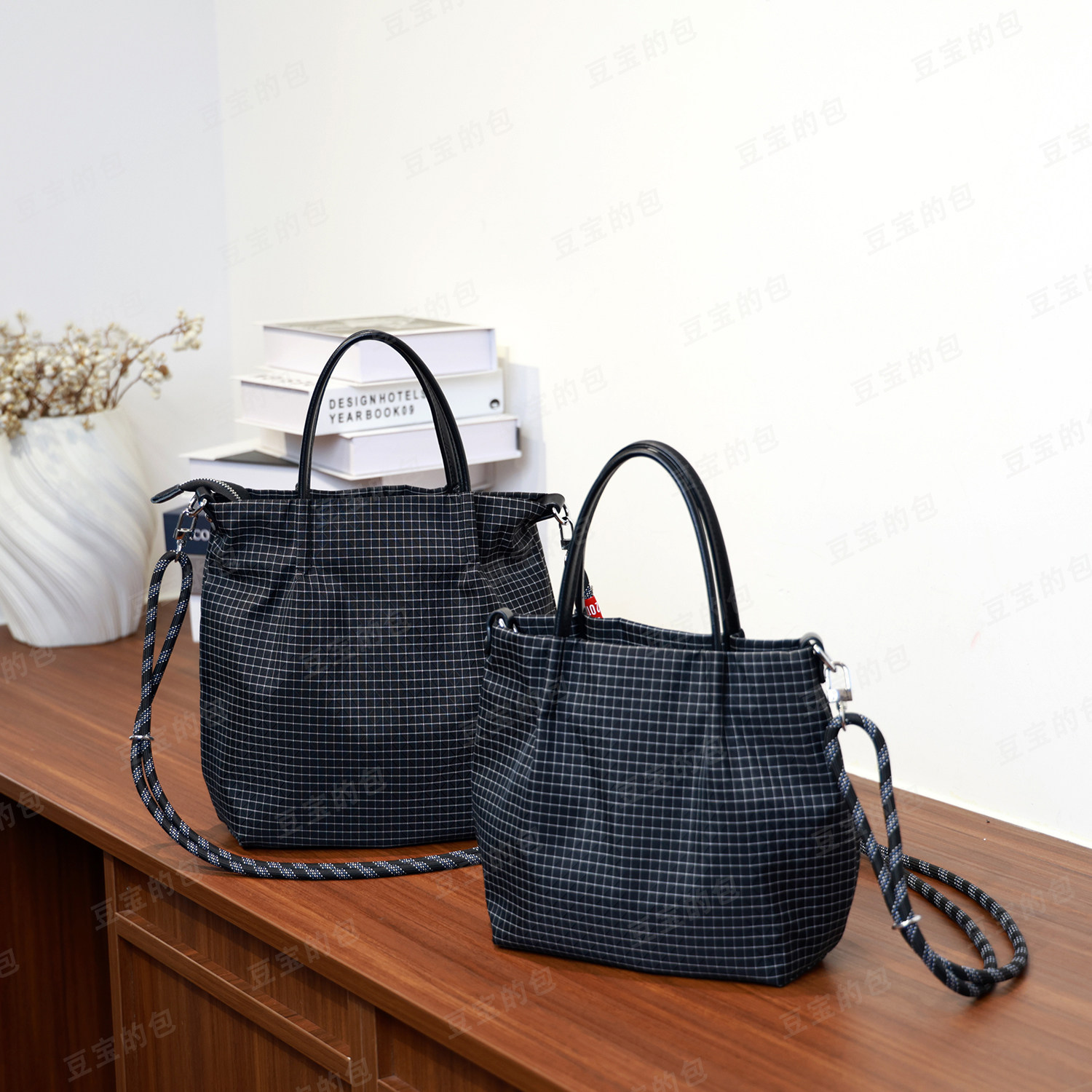 【大号】2026新款日系攀岩绳托特大容量单肩休闲百搭通勤手提包,箱包皮具/热销女包/男包,托特包,淘宝优惠券,粉丝福利购,淘宝优惠卷