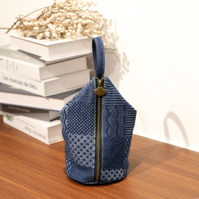 米丽安民族风牛仔手拎圆筒女包