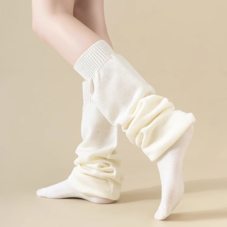 秋冬款JK泡泡袜套堆堆少女