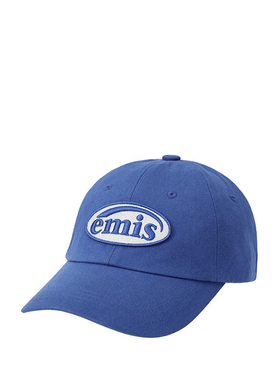 韩国emis帽子女秋季新款休闲遮阳防晒软顶鸭舌帽同色系可乐标蓝色