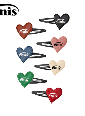 韩国emis官方爱心发夹前额碎发一字发夹甜酷可爱学生时尚发饰发夹