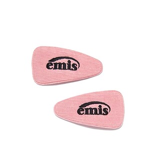 韩国emis官方灯芯绒宽发夹字母灯芯绒发夹边夹对夹秀智jisoo同款