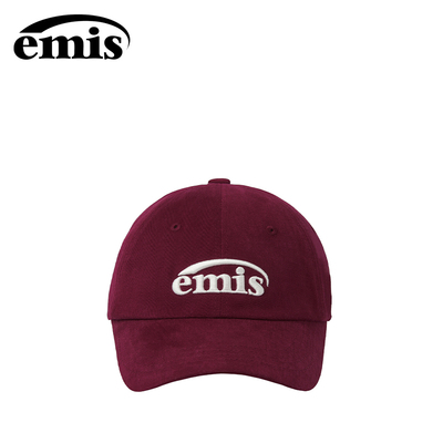 韩国emis帽子大头围女款车银优同款鸭舌帽男复古百搭酒红色棒球帽