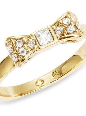 小众设计ks轻奢时尚经典细版银色蝴蝶结戒指女' ring